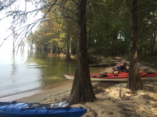 Peaceful beach along the Swamp Fox Trail (Credit: Leslie Maple)