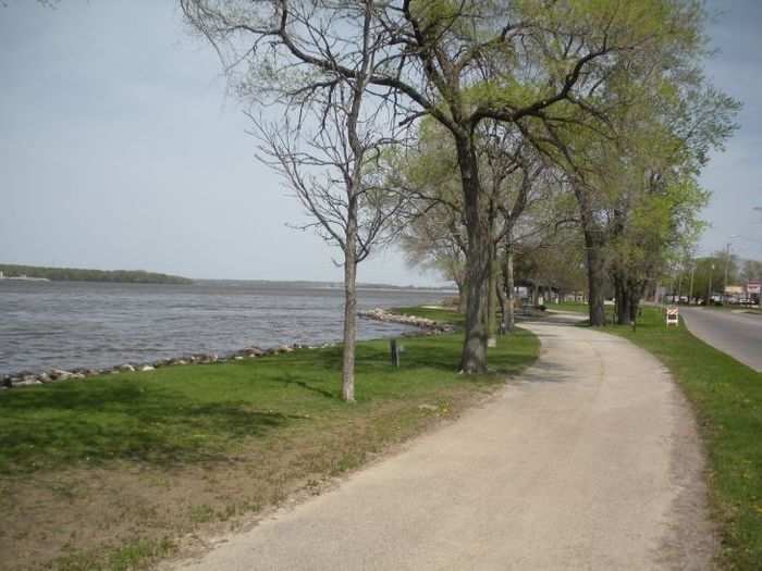 Near trailhead at River Drive and 34th Street.