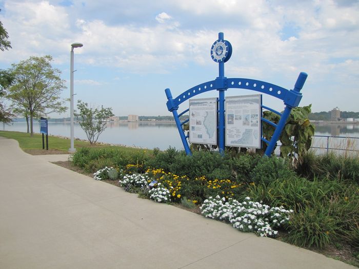 Kiosk along the trail.
