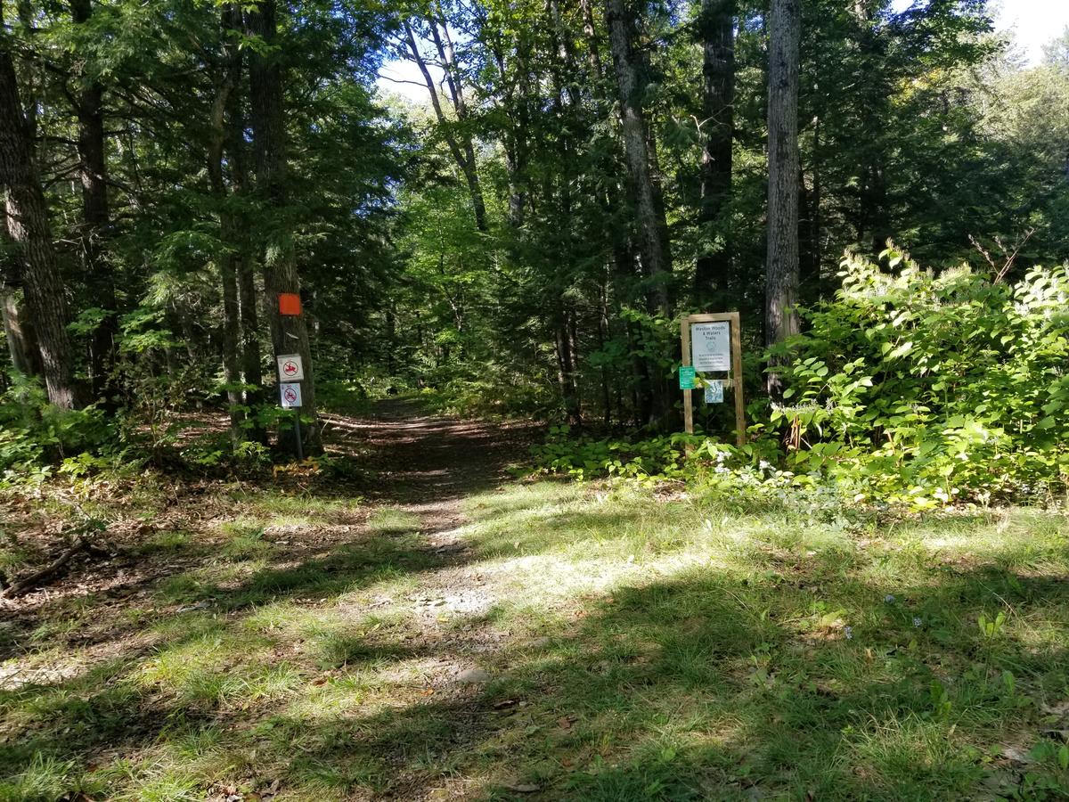 The official entrance to the trail system. Photo credit: Enock Glidden