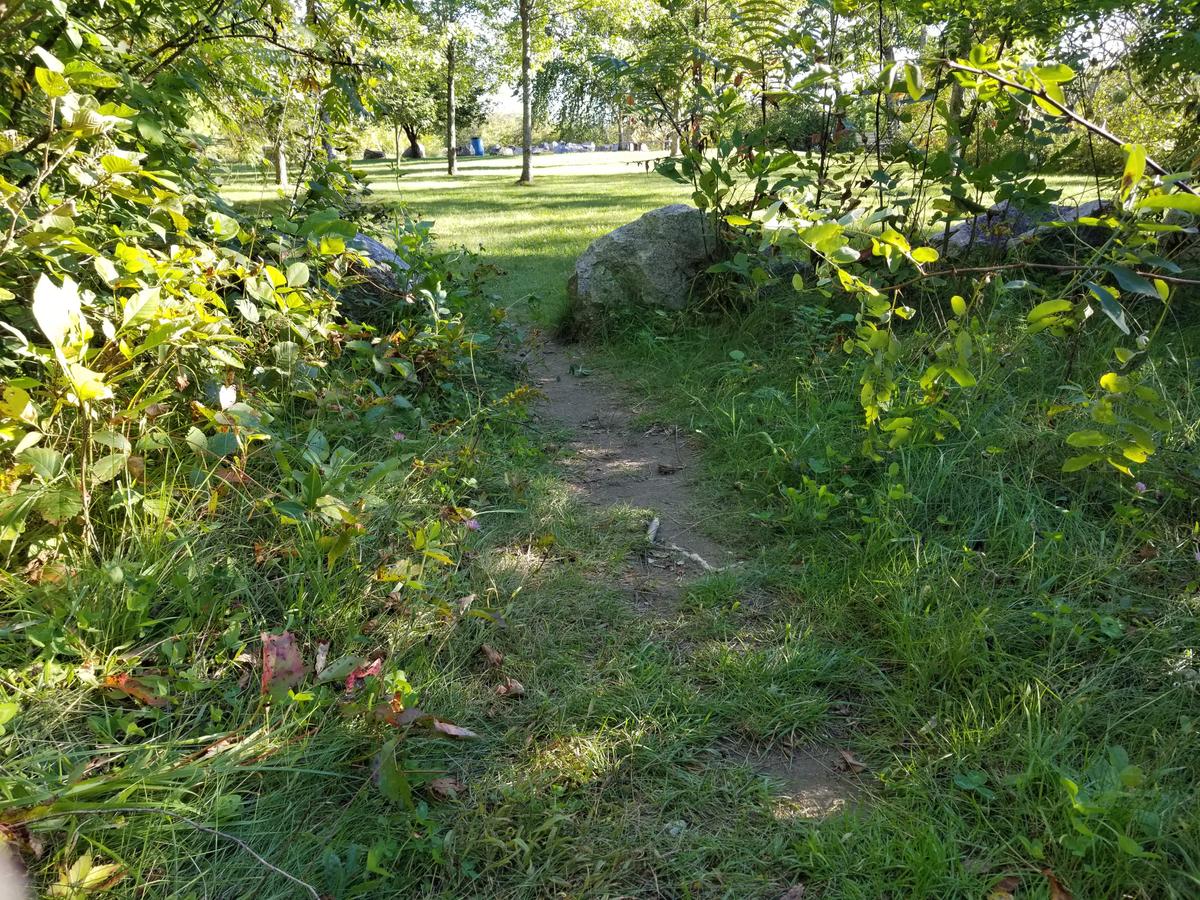 Boulders blocking access to another part of the preserve. Photo credit: Enock Glidden