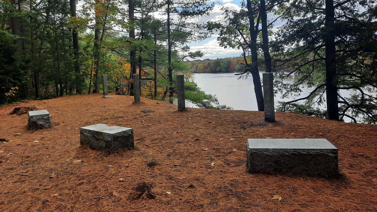 David Rancourt memorial seating area and overlook. Photo credit: Enock Glidden