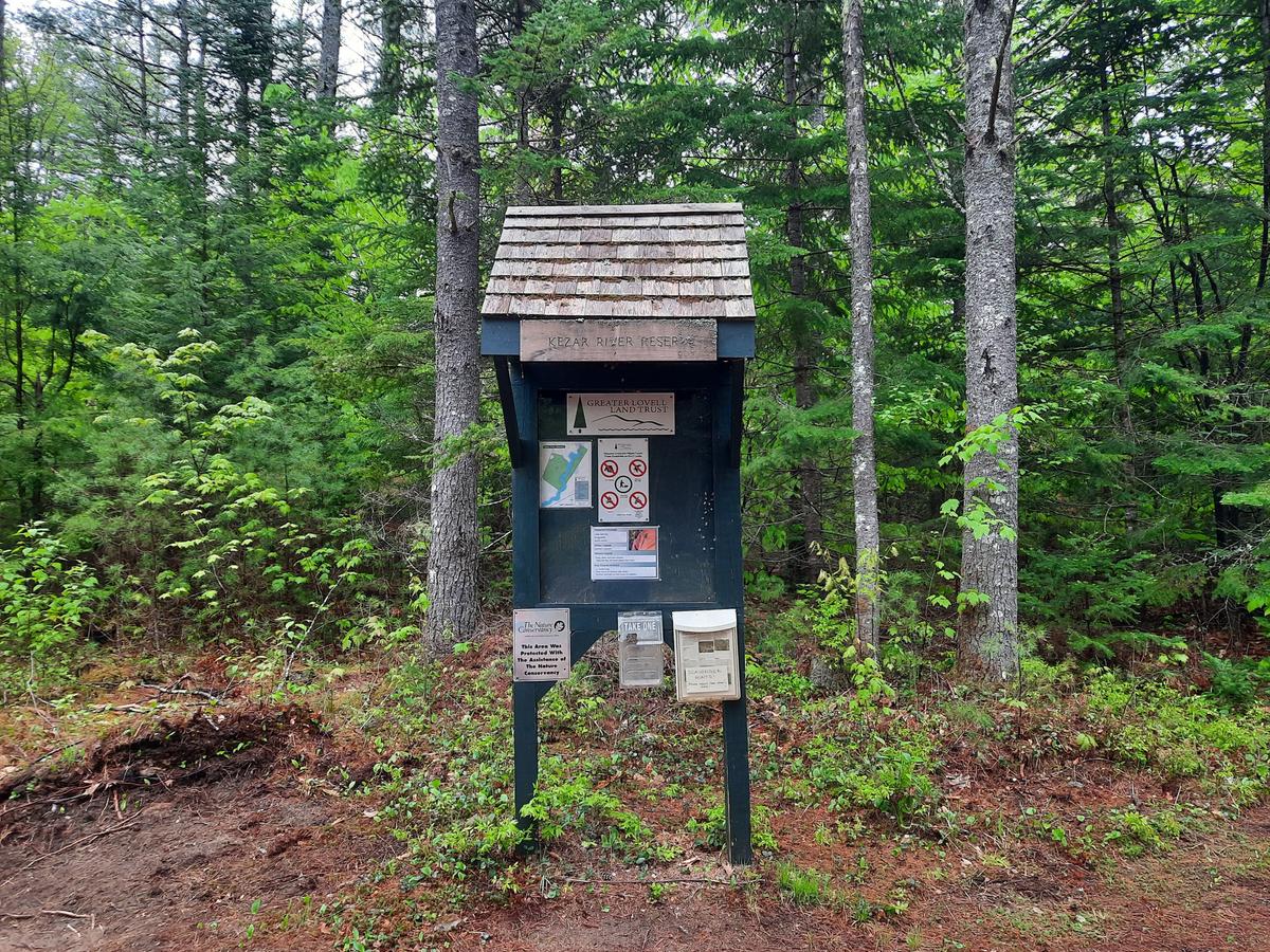 Kiosk at the trailhead.