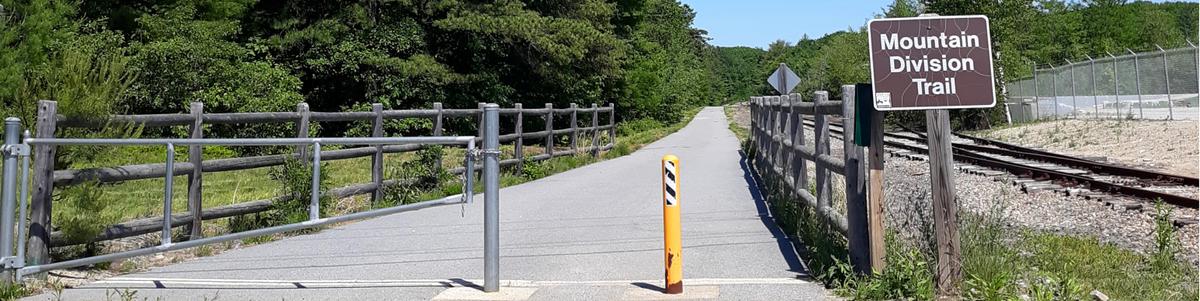 The entrance to the Mountain Division Trail