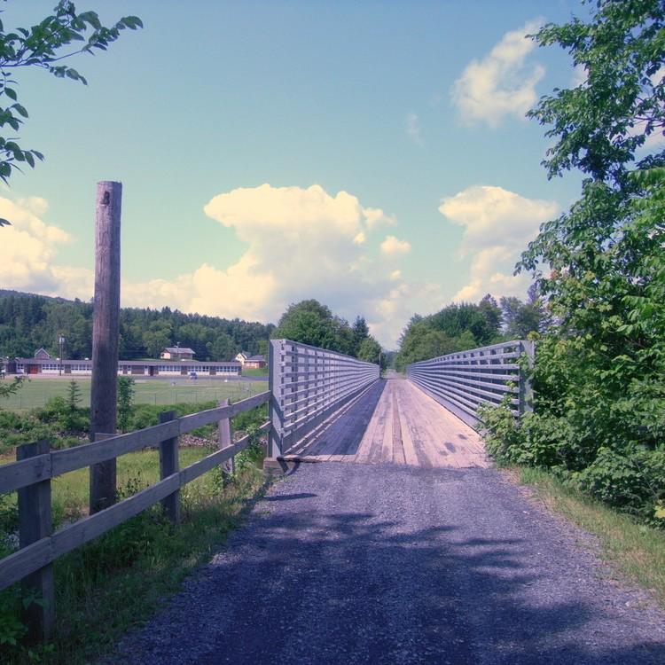 A adventure course for wheelchairs is chalked in at teh beginning of the Bethel Pathway