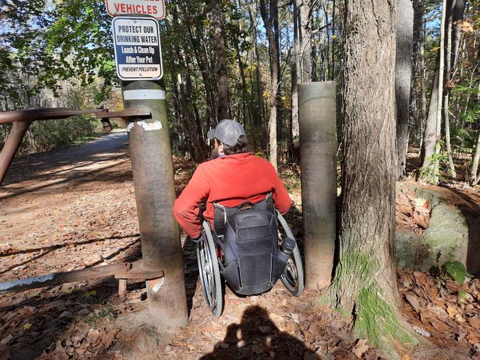 Gate at the south end of the trail. (Credit: Enock Glidden)