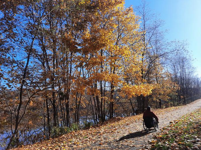 The rail trail in the fall (Credit: Enock Glidden)