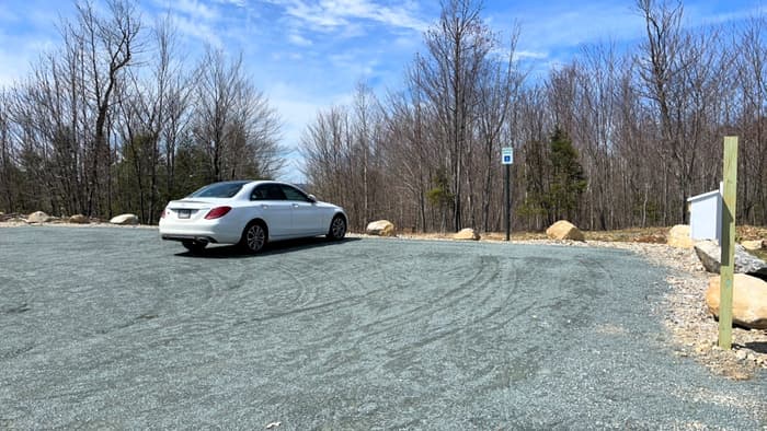 Accessible parking by Trail for All loop (Credit: Kara Wooldrik)