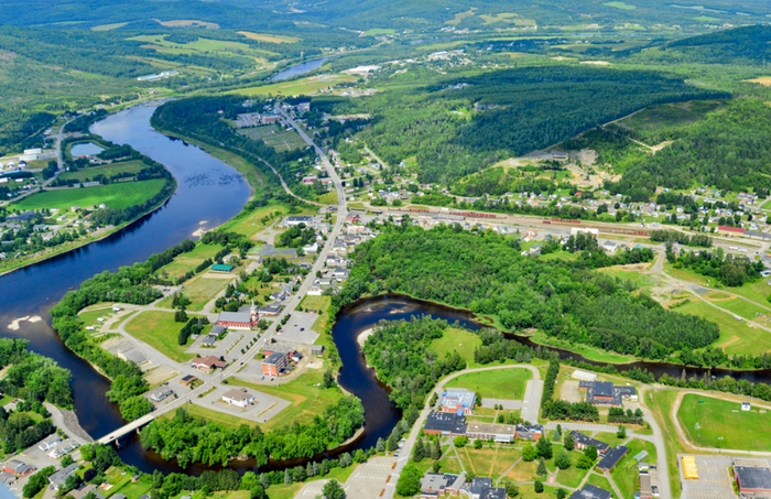 Confluence of Fish River &amp; St. John River (Credit: Aroostook County Tourism)