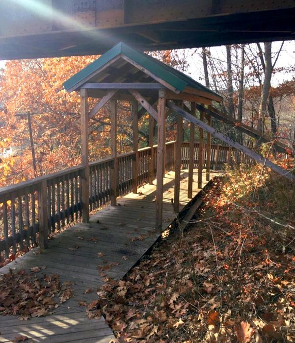 Boardwalk under the bridge (Credit: David Schmader)