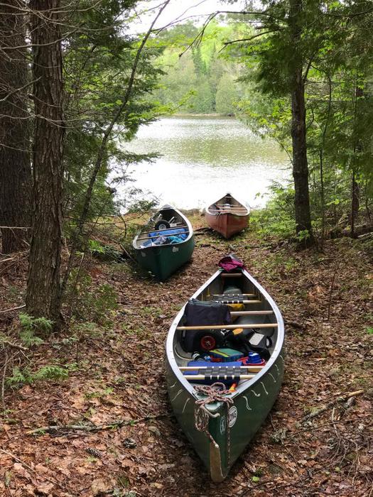 Starting the portage from First to Second Debsconeag Lake (Credit: Steve Engle)