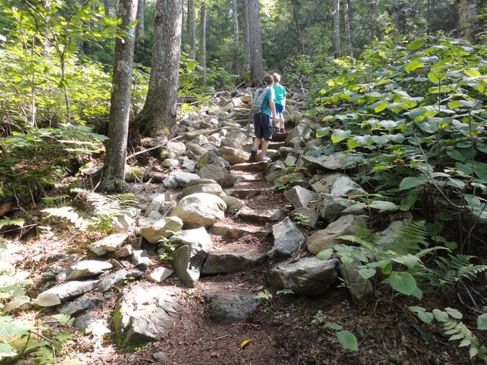 Nice rock stairs on the ascent (Credit: Remington34)