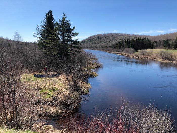 View downstream from Red Bridge put-in (Credit: Zip Kellogg)