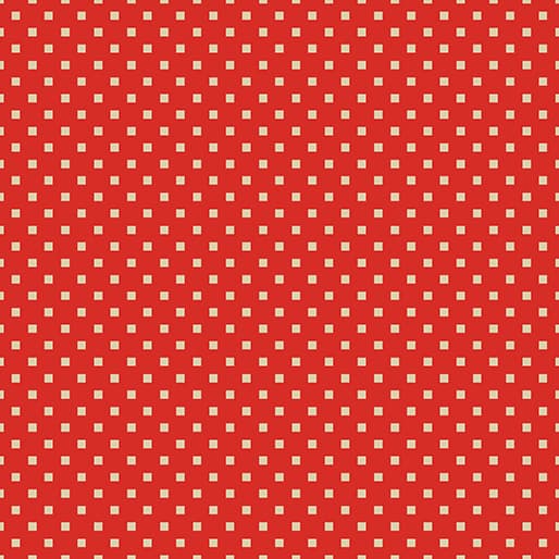 Snazzy Squares  Red/Linen  16207 10