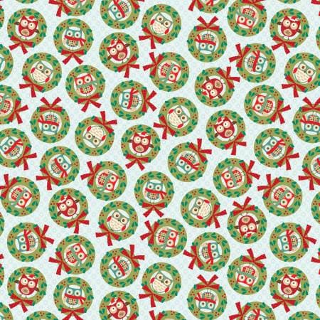 Owls Be Home For Christmas 1658352B Wreath Owls Sky