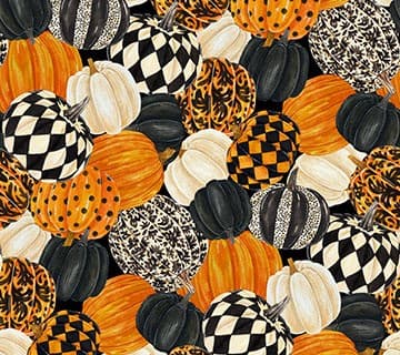 Hallow's Eve Pumpkin Patch Black Multi 27084-99