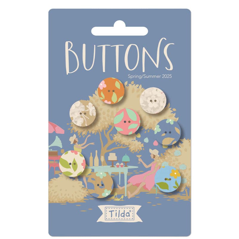 Sunday Brunch Buttons 0.55" 8 pieces 400069