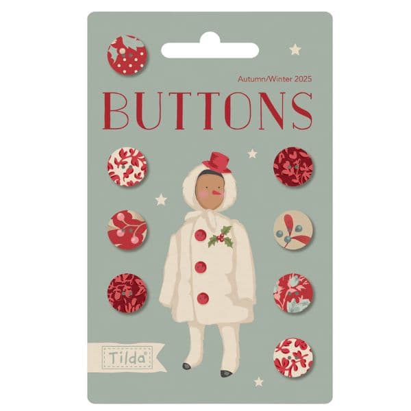 Merry Little Christmas  Buttons 0.47" 8pcs 400073