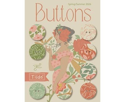 Songbird   Buttons 0.63 in 8 pcs Coral/Green 400074