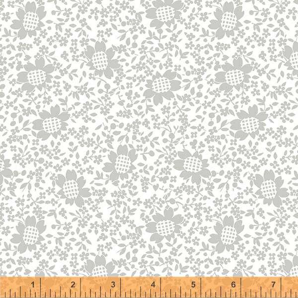 Storybook 22  Gingham Flower White on White 53205-7