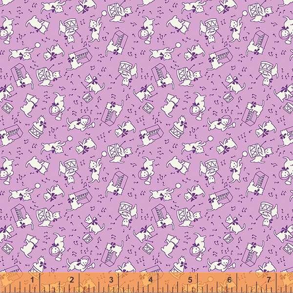 Storybook 22 Jammin Cats Purple 53206-4