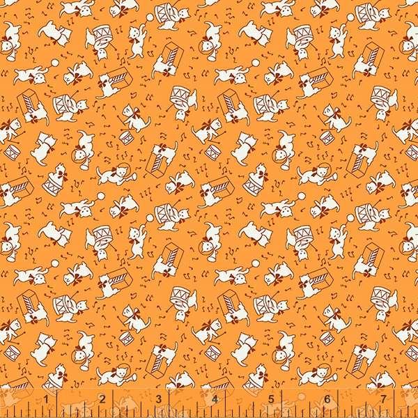 Storybook 22 Jammin Cats Orange 53206-5