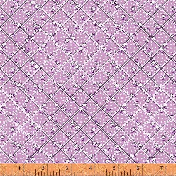 Storybook 22 Tulips on Plaid Purple 53207-4