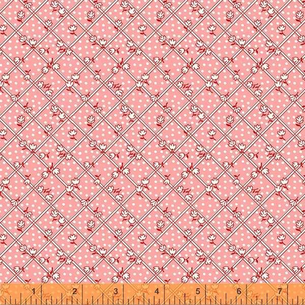 Storybook 22 Tulips on Plaid Pink 53207-6