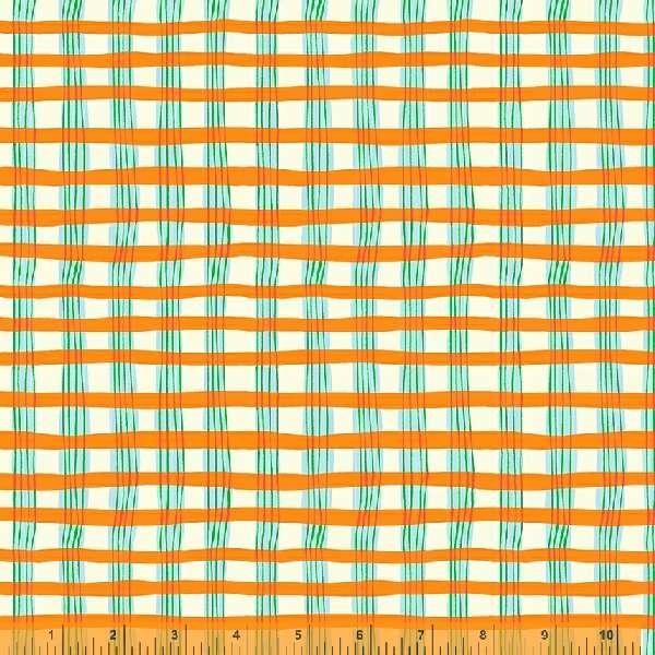 Lucky Rabbit  Painted Plaid Orange 53245-9