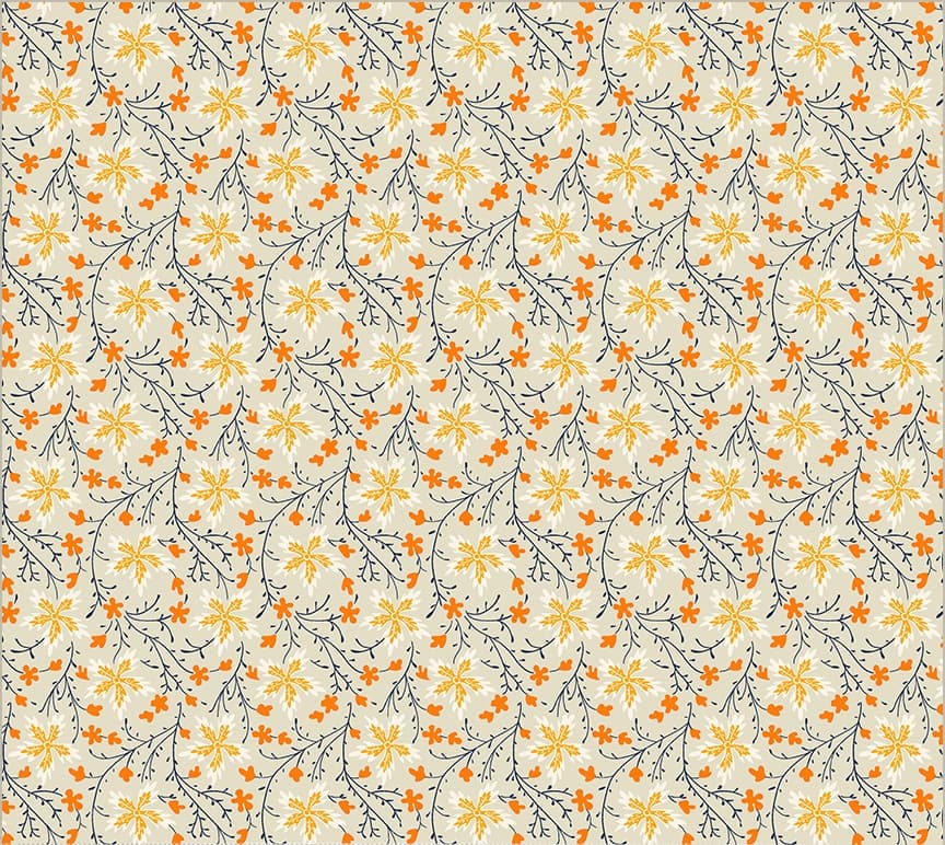 Circa:  Sharp Cheddar  Bloom Burst, Bisque, Cotton  54189-1