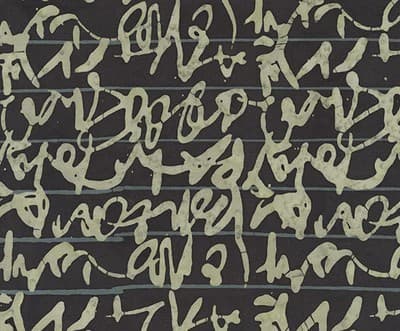 Stenographer's Notebook Batik Cotton Script Late Night 723Q 1