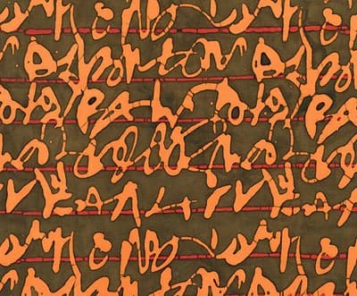 Stenographer's Notebook Batik Cotton Script Squash 723Q-4