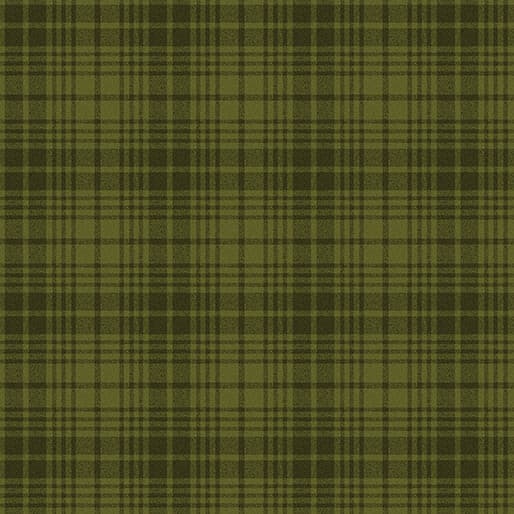 A Moose in the Woods Wool Plaid Green 0961544B