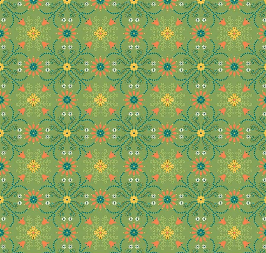First Blooms Medallions Keylime C16322