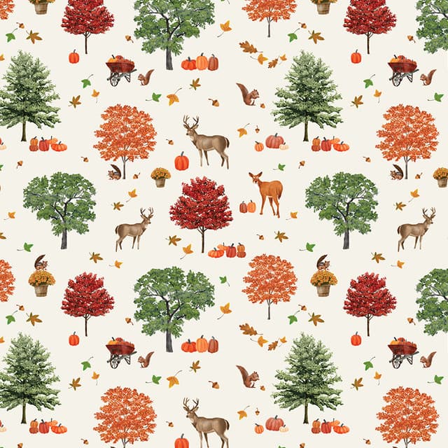 2024 All New England Shop Hop Fabric Fall Cream 1477607B