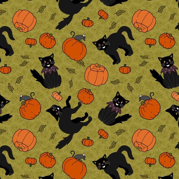 No Tricks, Just Treats  Cats Green 1336 66