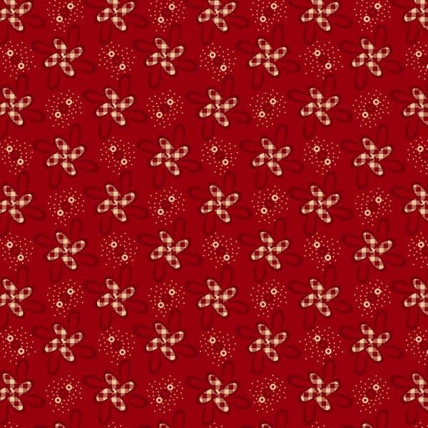 Garnets & Gingham  Whirly Gig Garnet 1341 88