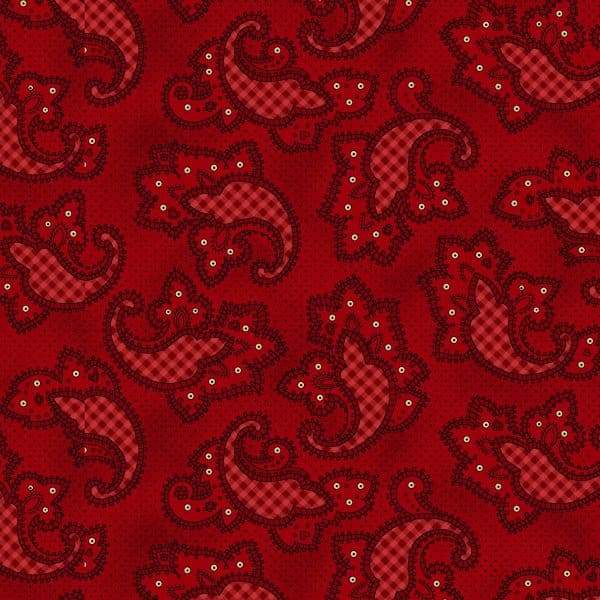 Garnets & Gingham Gingham Medium Paisley Garnet 1343 88