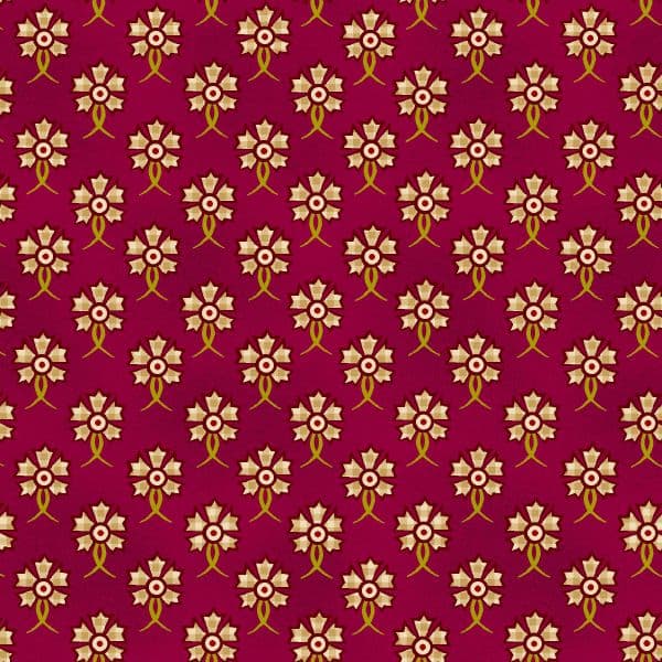 Garnets & Gingham  Gingham Folk Floral Garnet 1350 88