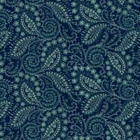 Quiet Grace  Swirled Paisley  Navy  934 77