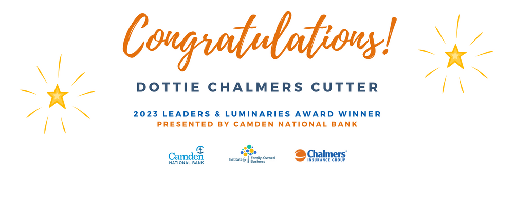 Dottie Chalmers Cutter Receives the 2023 Leaders & Luminaries Award from Camden National Bank