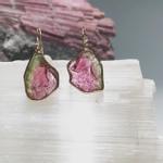 Maine Watermelon Tourmaline Earrings