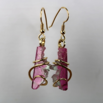 Maine Watermelon Tourmaline Earrings
