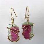 Maine Watermelon Tourmaline Earrings