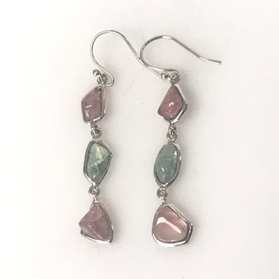 Sterling Silver Maine Tourmaline Earrings