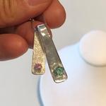 Pink and Blue Maine Tourmaline Pendant