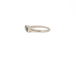 Maine Green Tourmaline in White Gold