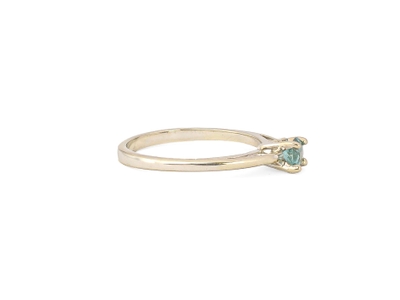 Bright Blue Tourmaline Cathedral Ring