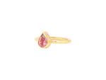 Pear Shape Pink Maine Tourmaline Ring