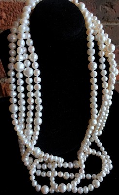 Extra Long Vintage Inspired Pearl Necklace